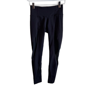 Aritzia TNA Mid-Rise Side Mesh Black Leggings Women’s XS